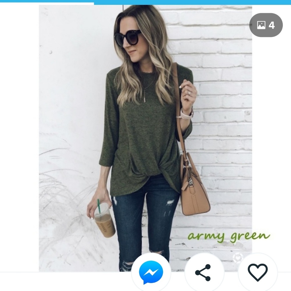 Green tied up top